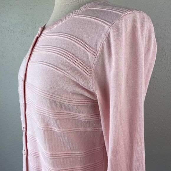 Marled Reunited Credits Pink Button Cardigan Sweater Size M EUC - Picture 4 of 8